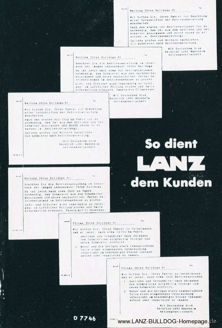 LANZ dient dem Kunden